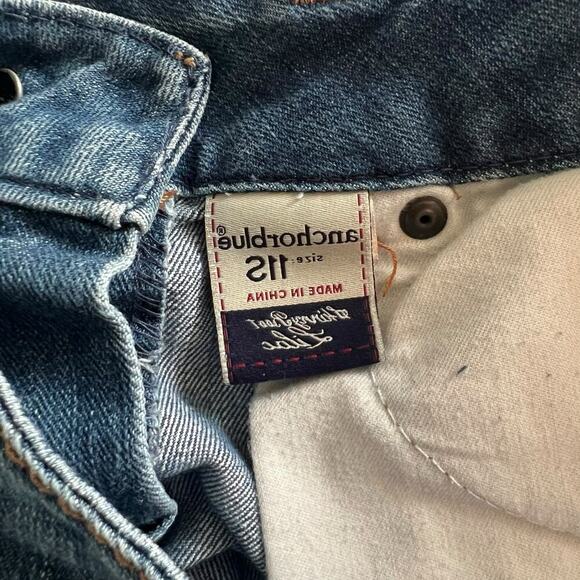 Anchore Blue Y2K Low Rise Flared Medium Wash Jeans Size 11 Short - Picture 9 of 9